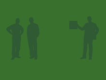 Load image into Gallery viewer, free-business-men-silhouette-on-green-background-Google-Slides-theme

