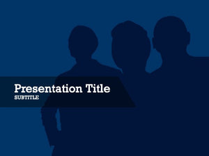 free-people-silhouttes-on-a-blue-background-PPT-template