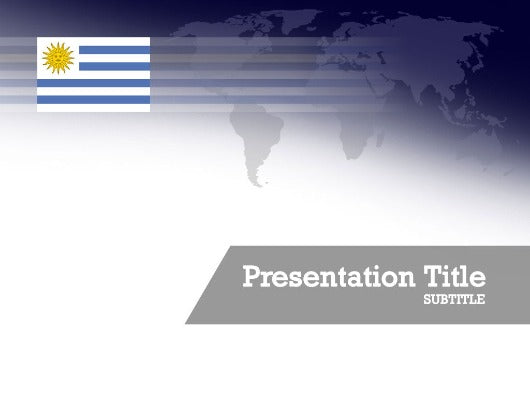 Free flag of Uruguay Powerpoint template and Google Slides theme