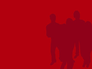 free-business-group-silhouette-on-red-background-Google-Slides-theme