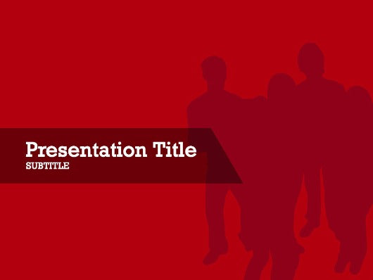 free-business-group-silhouette-on-red-background-PPT-template