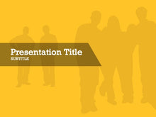 Load image into Gallery viewer, free-business-people-silhouettes-on-yellow-PPT-template
