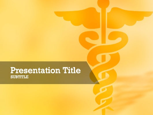 Free caduceus symbol of medicine PowerPoint Template and Google Slides