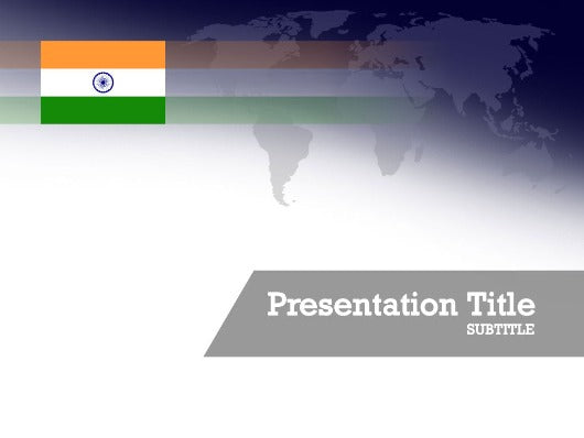 Free flag of India Powerpoint template and Google Slides theme