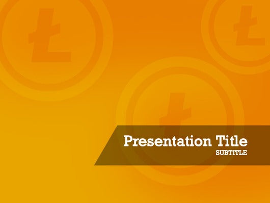 Free Litecoin PowerPoint template and Google Slides theme