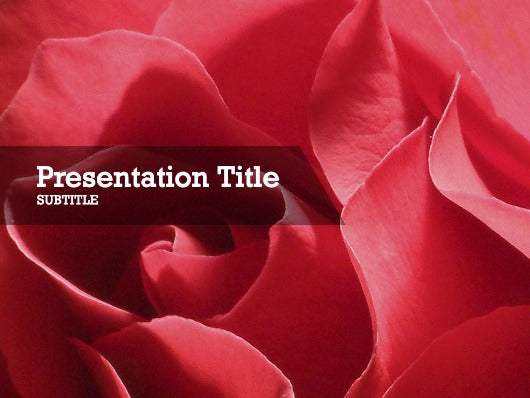 Welcome Powerpoint Roses Free Rose Flowers Ppt Template